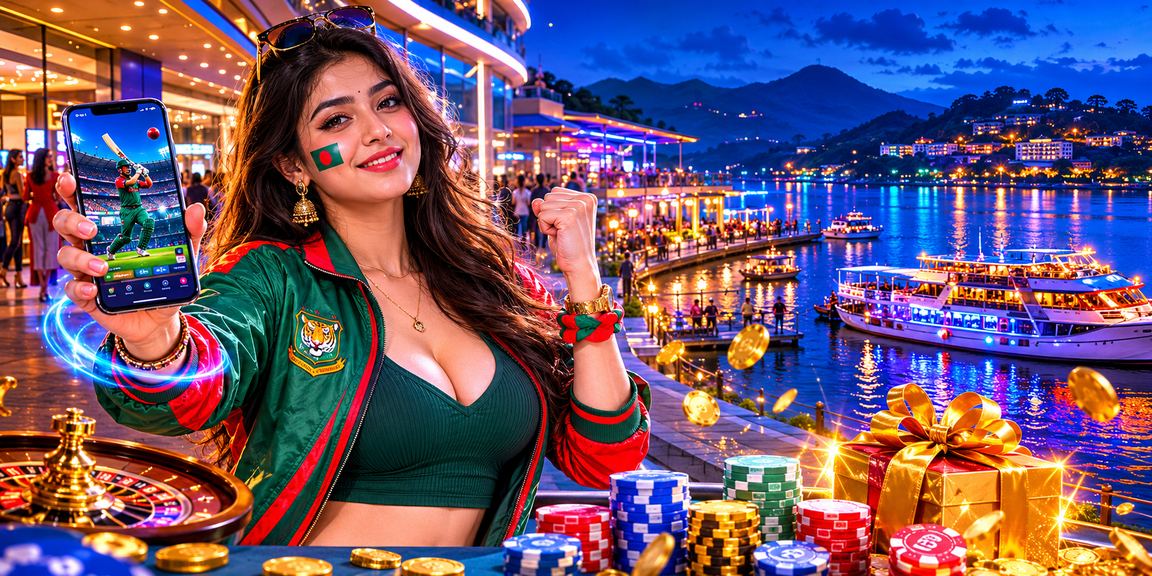 রাঙামাটি সৈকতে ক্রিকেট বেটিং ও গেমিং করছেন এক খেলোয়াড়